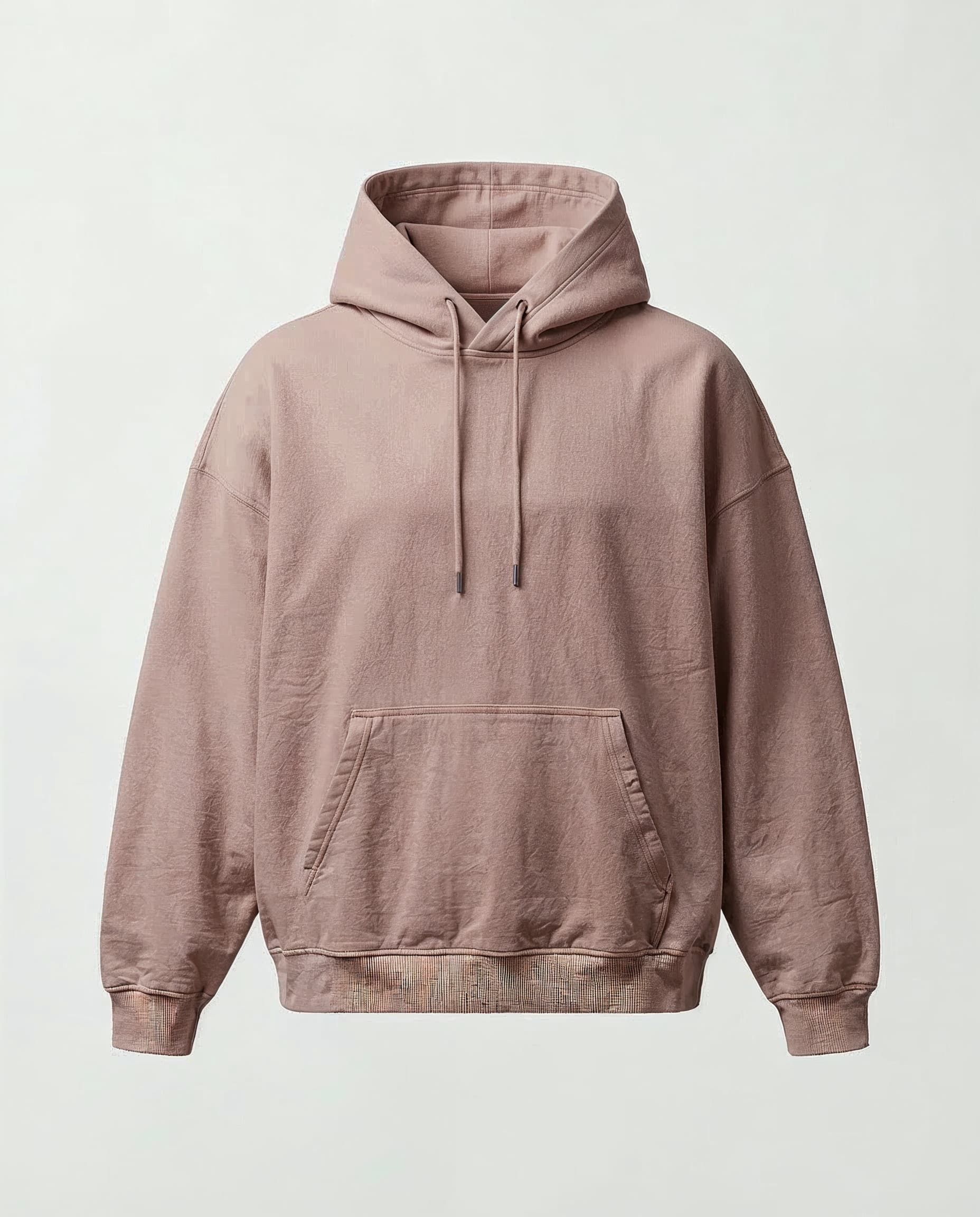 Concepto visual del ABRZO Heavy Hoodie en Dusty Rose